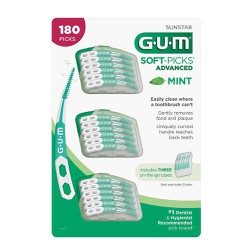 Tăm xỉa răng nha khoa Gum Soft Picks Advanced Mint Hộp( 60 CÁI )