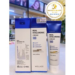 Kem Dưỡng ẩm, Làm Dịu Da Wellage Real HYALURONIC 100 Cream 50ml (màu XANH DƯƠNG)