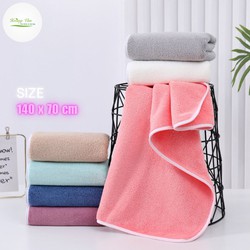 Khăn tắm vải lông mịn thấm hút tốt - Size 140x70 cm