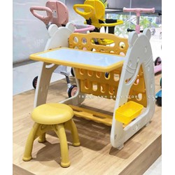 Bộ bàn học kèm ghế đa năng 3 trong 1 cho bé BẢNG VẼ - GIÁ SÁCH - BÀN GHẾ HỌC