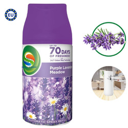 Bình xịt thơm phòng Air.Wick 250ml Purple Lavender Meadow - hoa oải hương, hỗ trợ khử mùi, nhập khẩu Châu Âu