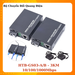 Thiết Bị Chuyển Đổi Quang Điện HTB 3100AB 25KM và HTB GS03 AB 3KM