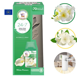 Bộ xịt tinh dầu tự động Air.Wick 250ml White Flowers - hoa nhài, lan trắng, nhập khẩu chính hãng, thơm phòng, hỗ trợ khử mùi