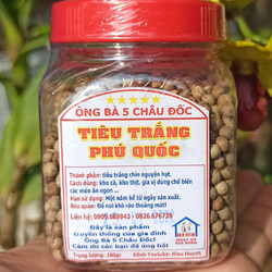 100gr Hạt Tiêu Trắng Phú Quốc Thơm Và Cay Ngon Loại 1 Hiệu Ông Bà 5 Châu Đốc