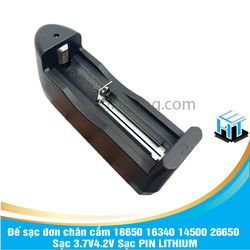 1 Đế sạc đơn chân cắm 18650 16340 14500 26650 Sạc 3.7V4.2V Sạc PIN LITHIUM