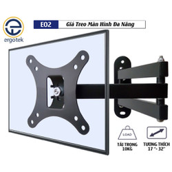 Giá treo màn hình máy tính Xoay đa năng Ergotek E02, Arm màn hình gắn tường xoay trái-phải 180 độ, 17-32 inch - Minh Nguyễn Computer