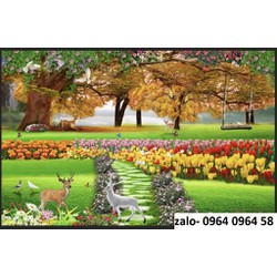 Tranh gạch 3d ốp tường phong thủy mệnh mộc - 422XCC