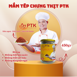 Mắm tép chưng thịt PTK lọ thủy tinh  450gr