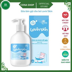 Sữa tắm gội cho bé Lovin’Skin làm sạch dịu nhẹ, chăm sóc, bảo vệ da bé, duy trì độ ẩm tự nhiên 280ml, cona shop