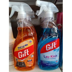 Nước lau bếp đa năng / Nước lau kính Gift sắc biển tươi mát chai 540ml