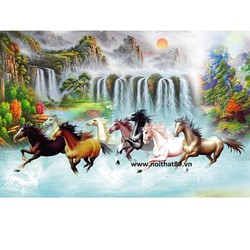 Bức tranh gạch men phong thủy phòng khách