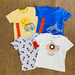 Áo Ngắn Tay Bé Trai Size Nhí PEKKLE Hàng Xuất Xịn Cho Bé 3-9 Tháng Tuổi