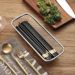 Rổ Inox Lưới Đa Năng 29cm Đựng Đũa Thức Ăn Chiên, Ráo Rau Củ
