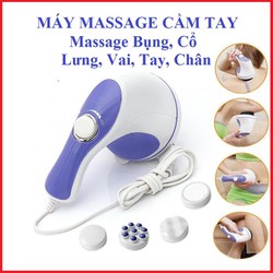 Máy mát xa cầm tay 5 đầu - Máy đấm lưng mát xa toàn thân nhiều chế độ và phụ kiện thay thế