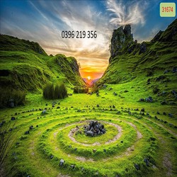 Tranh gạch men ốp lát 3d Đồi Núi