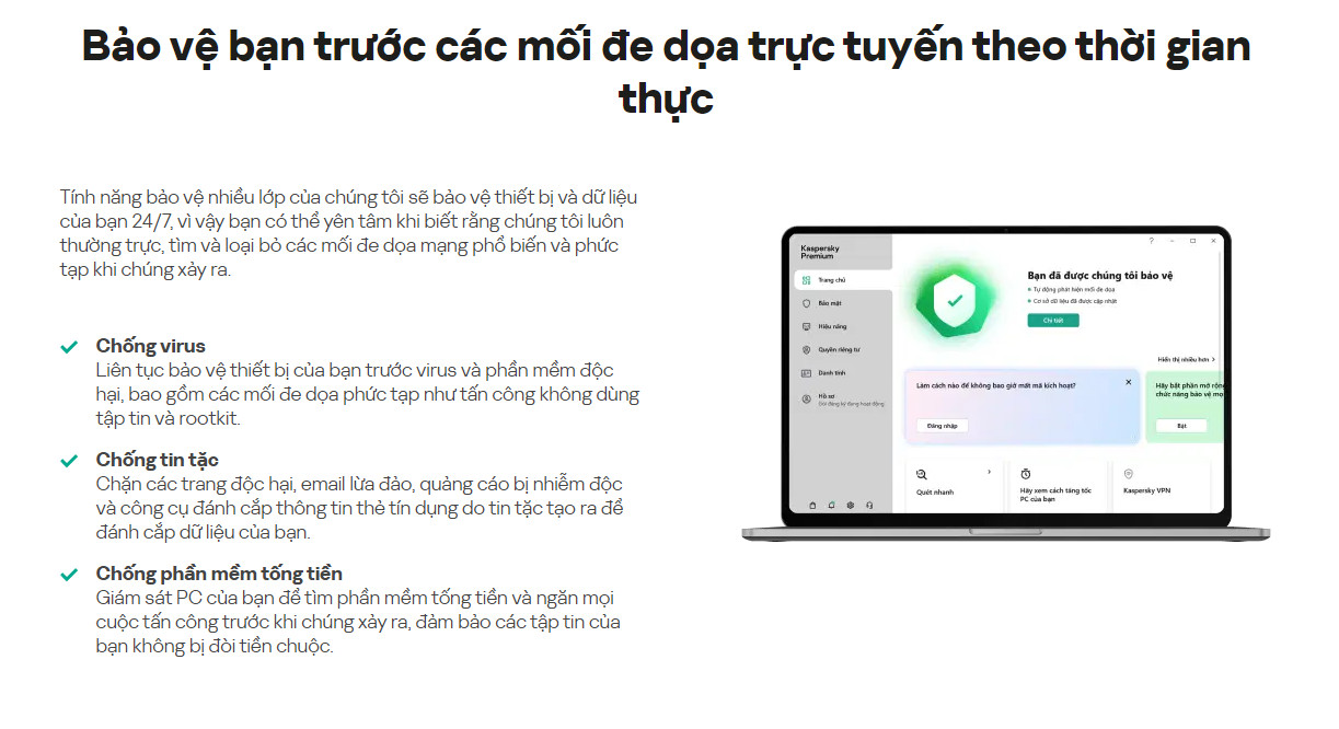 Phần mềm Kaspersky Premium - Tài Khoản (Mã SP: 007)
