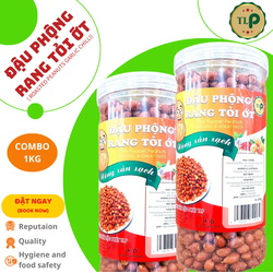 ĐẬU PHỘNG RANG TỎI ỚT TÂN LỘC PHÁT COMBO 2 HŨ - MỖI HŨ  500G