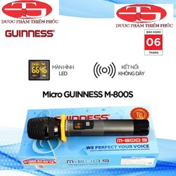 [HCM] Micro Karaoke Đa Năng GUINNESS M-800S/M-800SN (Mic UHF bắt sóng xa, chống hú tốt, dùng cho loa kéo, Ampli, Mixer..) - Công Ty Thiên Phúc