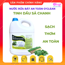 Nước rửa chén bát OCLEAN siêu sạch, ráo bát, dịu nhẹ da tay, chai lớn 3,8l siêu tiết kiệm
