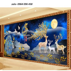 Tranh gạch 3d trang trí phòng khách - 800CBB