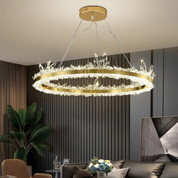 Đèn Thả Pha Lê Kích Thước Lớn Sang Trọng Hiện Đại Đổi Màu 3 Chế Độ Sáng Đẹp Mắt - Bảo Hành 2 Năm