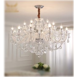 Đèn Chùm Treo Trần Pha Lê Cao Cấp 8 tay 15 Tay 24 tay Trang Trí Phòng Khách Tặng Kèm Bóng Led - Bảo Hành 10 Năm