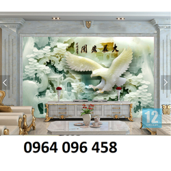 Gạch tranh 3d ốp tường phòng khách - XCV622