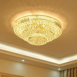 Đèn Mâm Pha Lê Ốp Trần Kích Thước Lớn Sang Trọng Hiện Đại Đổi Màu 3 Chế Độ Đẹp Mắt