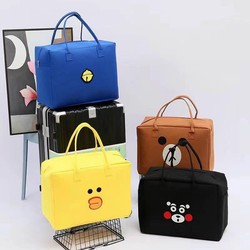Túi xách nỉ có quai cài vali size to 40cm phong cách Hàn Quốc họa tiết xinh xắn - Có thể dùng làm túi đựng đồ đi sinh
