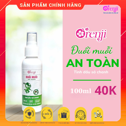 Xịt chống muỗi và côn trùng tinh dầu sả chanh Orenji 100ml, đuổi muỗi an toàn cho bé và cả gia đình, size du lịch