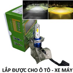 Đèn Pha Ô Tô Xe Máy BMA F5: Siêu Sáng Cos Vàng & Pha Trắng Loại Tốt - Chất Lượng Đến Từ QN LEDLIGHT