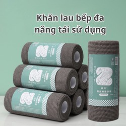 Cuộn 25 Khăn Lau Than Tre Đa Năng Tiện Dụng Có Thể Tái Sử Dụng