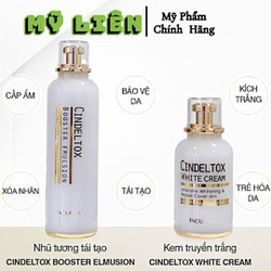 Combo Nhũ Tương tái tạo và Kem Dưỡng truyền trắng CINDELTOX Hàn Quốc