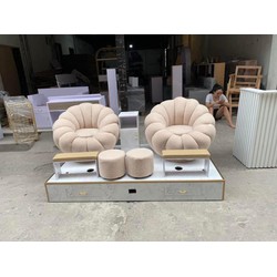 Bộ Sofa Nail - Ghế Nail kiểu bí ngô độc đáo. tặng đôn nhỏ