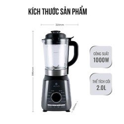 Máy làm sữa hạt đa năng cao cấp 9 chế độ nầu Elmich CBE-3902
