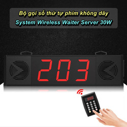Bộ Gọi Số Thứ Tự Phím Không Dây Cho Quán Ăn System Wireless Waiter Server JT-203Q Hiển Thị 3 Chữ Số - Dominate The Market