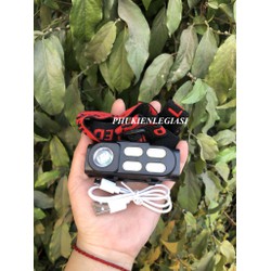 Đèn pin led đội đầu Led dùng Pin 18650 gọn nhẹ nhiều chế độ  2 trong 1 vừa đèn pin vừa  4LED COB có chớp