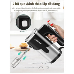 Máy đánh trứng cầm tay SOKANY 800W có 5 tốc độ điều chỉnh chuyên dụng CAO CẤP