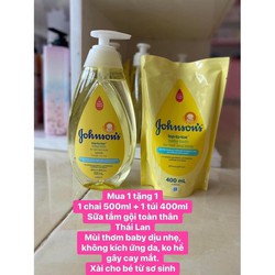 Set sữa tắm gội toàn thân cho bé johnson thái lan [ Mua 1 tặng thêm 1]