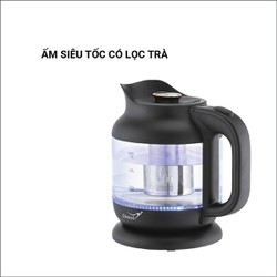 Ấm Siêu Tốc Thủy Tinh cao cấp  Có Lõi Lọc Trà Dozzi tiện dụng