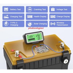 Thiết Bị Phân Tích GIÁM SÁT ACQUY CÓ MÀN HÌNH HUD Xe Hơi Kết Nối Bluetooth 12V BM200 PRO Cho Android IOS hiệu ANCEL