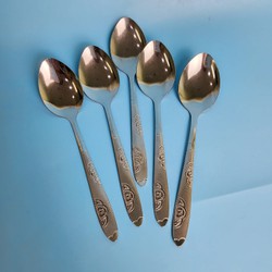 COMBO 10 thìa súp inox dài 18cm cán hoa đẹp