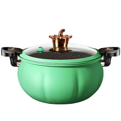 Nồi hầm xương loại to 8 lít có chống dính, nồi hình quả bí ngô 28cm