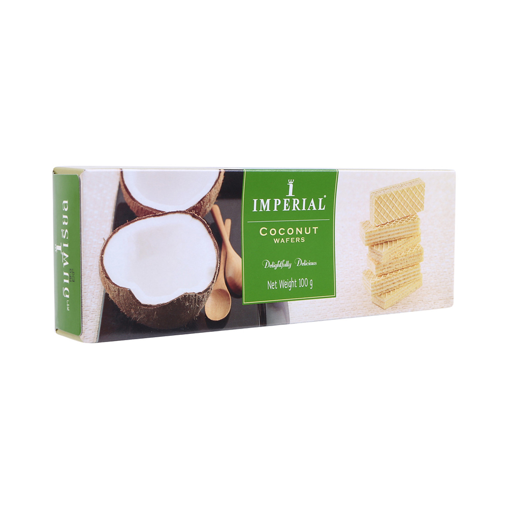 Hình ảnh Bánh Xốp Kem Imperial Thái Lan - Hương Dừa Coconut Wafers (Hộp 100g)