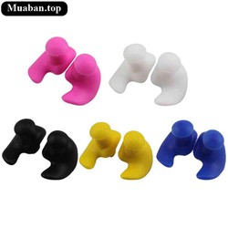 1 Cặp Nút Bịt Tai Silicone Nhiều Màu Chống Nước Tiện Dụng Khi Đi Bơi