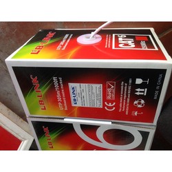 Thùng Dây mạng Cat6 LBLINK - UTP ( 305m trắng ) Hàng Chuẩn Chính Hãng cuộn 8 lõi ( 305m ) 2 màu trắng / xanh có lõi chịu lực bằng nhựa