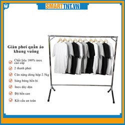Giàn phơi quần áo đơn bằng inox cao cấp 150cm chính hãng GTS21