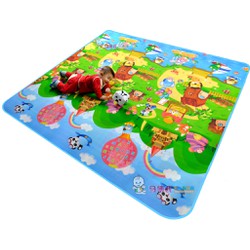 Thảm xốp cho bé 2M2x2M Maboshi 2 mặt giúp bé tăng khả năng nhận diện màu sắc và đồ vật xung quanh - mẫu ngẫu nhiên