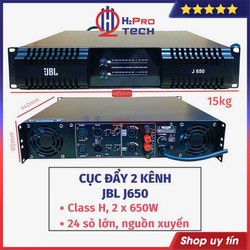 Cục Đẩy Công Suất Jbl J650 2 Kênh X 650W, 24 Sò Lớn Nguồn Xuyến Đồng Tải 4 Loa Full 30 Coil 76 - H2Pro Tech