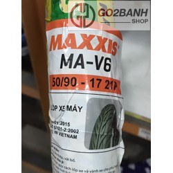 Vỏ Maxxis 50-60/90/17 vỏ trước/sau Sirius, Exciter, Dream, Wave S110/Rs/Rsx, Future125 xài ruột